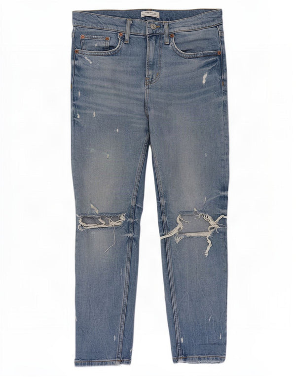 Jeans slim invecchiati Zara da donna EU 34 2XS W24 L27 Blu