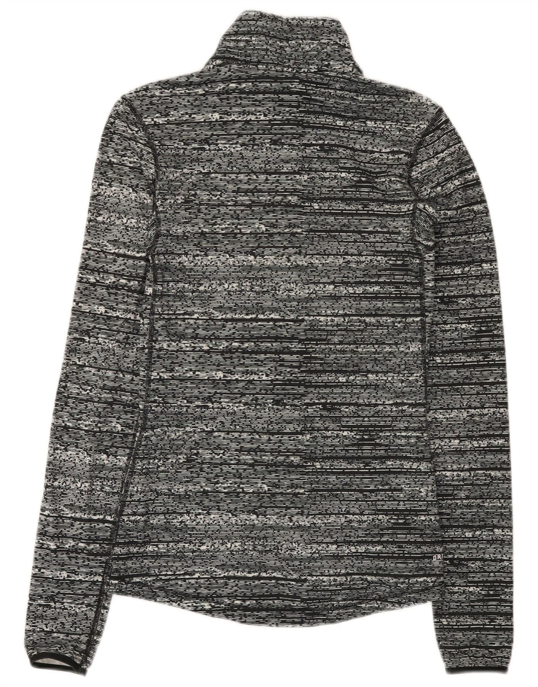 Maglia Nike da uomo con zip e collo a maniche lunghe, piccola, in poliestere chiazzato grigio