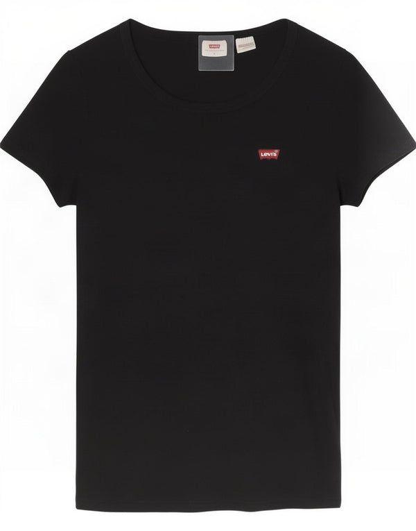 T-shirt da donna Levi's Top UK 10 piccola in cotone nero
