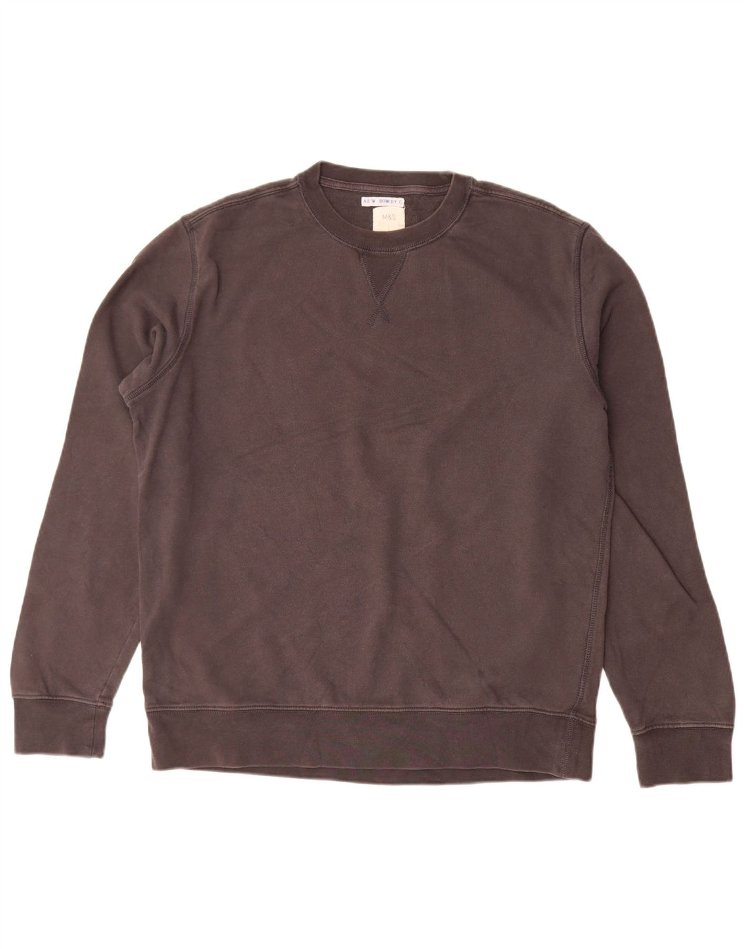 Felpa da uomo Marks & Spencer maglione grande cotone grigio