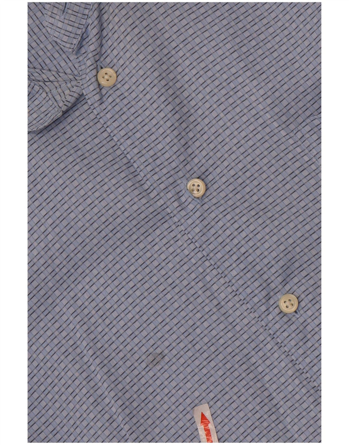 Camicia da uomo Nautica taglia 16 1/2 grande cotone a quadri blu