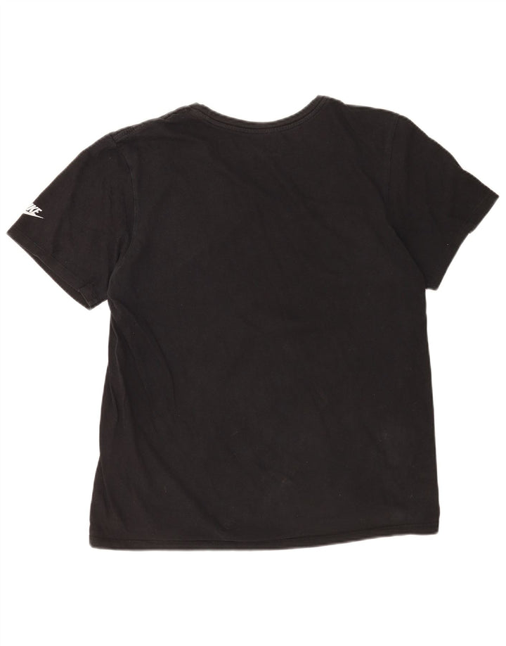 T-shirt grafica Nike da uomo con taglio atletico, cotone medio nero
