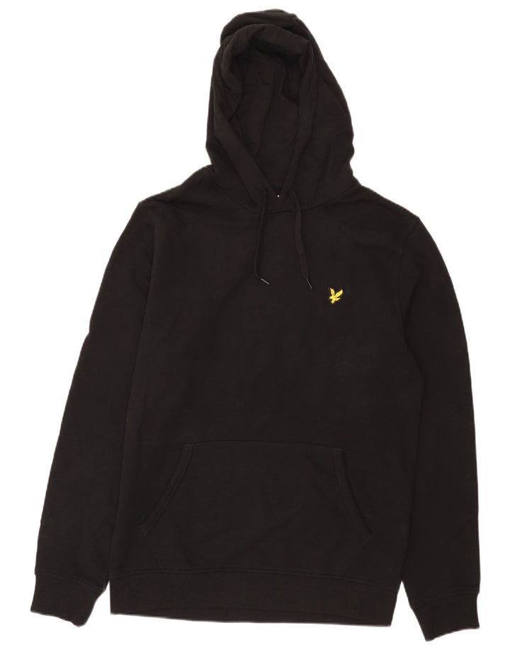 Felpa con cappuccio da uomo Lyle & Scott, cotone nero medio