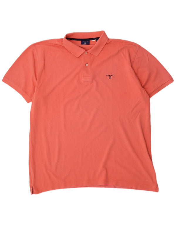 Polo da uomo Gant 2XL in cotone arancione