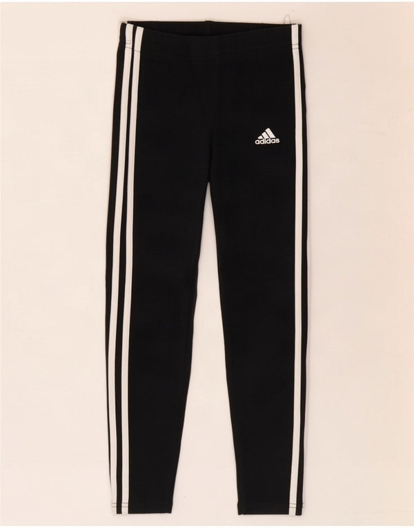 Leggings Adidas Bambina 9-10 Anni Cotone Nero