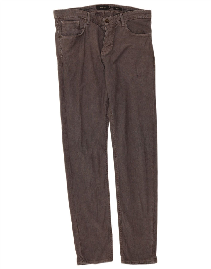Pantaloni casual slim fit da uomo Massimo Dutti EU 40 Medium W31 L31 Grigio