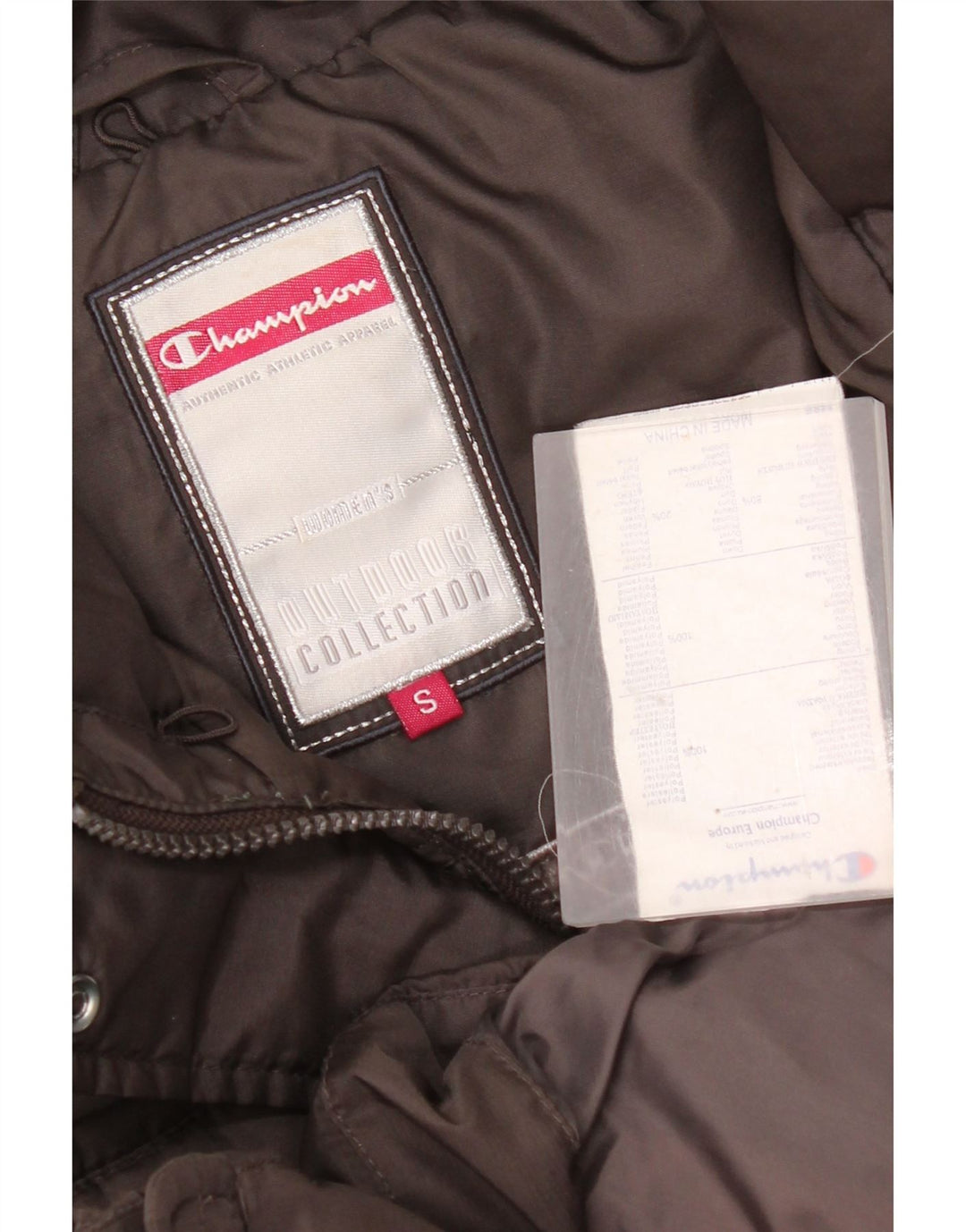 Cappotto imbottito con cappuccio da donna Champion UK 10 piccolo poliestere marrone