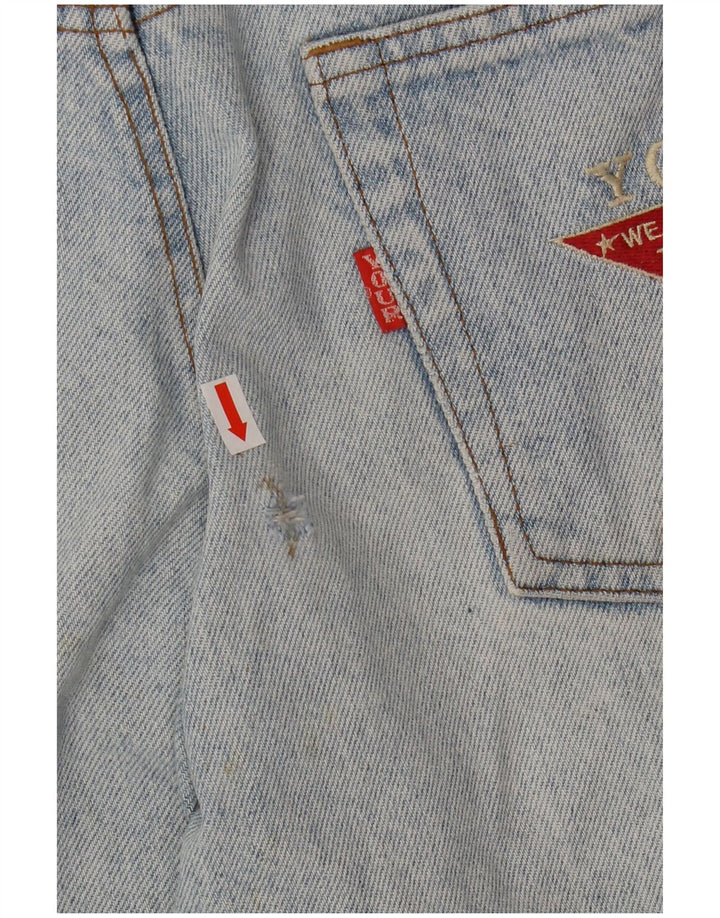 Jeans dritti da uomo vintage W34 L30 in cotone blu