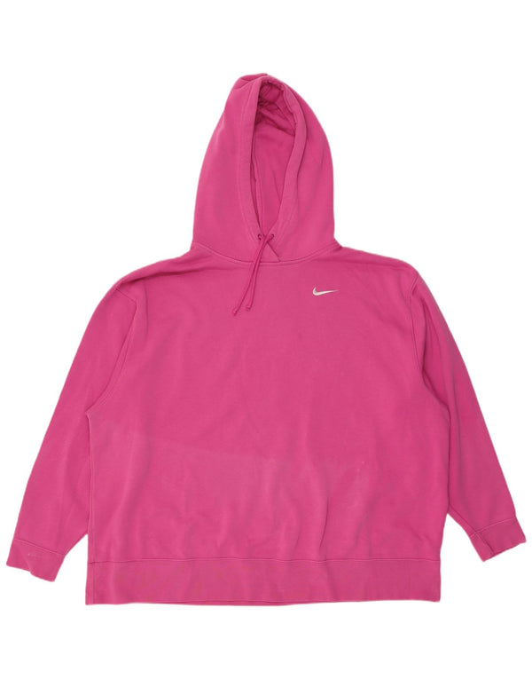 Felpa con cappuccio oversize da donna Nike UK 20 2XL cotone rosa