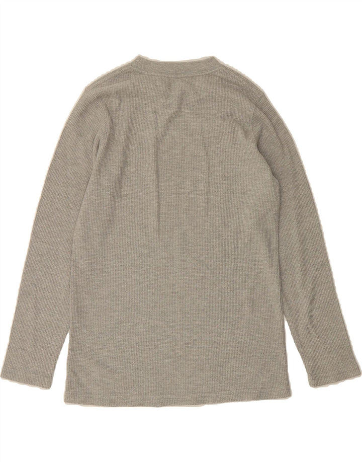 NIKE Womens Graphic Top Long Sleeve UK 12 Medium Grey Cotton Vintage Nike and Second-Hand Nike from Messina Hembry 