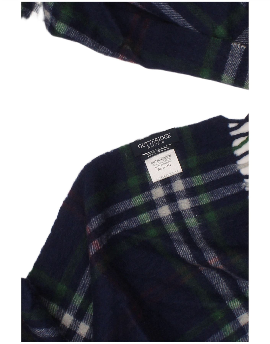 Sciarpa rettangolare da uomo GUTTERIDGE Taglia unica in lana scozzese blu navy classica