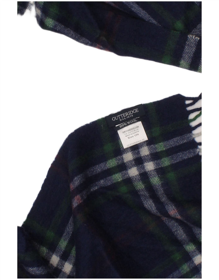 Sciarpa rettangolare da uomo GUTTERIDGE Taglia unica in lana scozzese blu navy classica