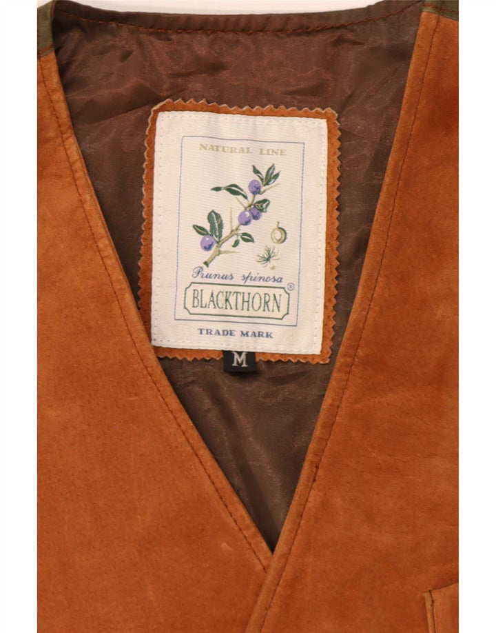 Gilet da uomo in pelle scamosciata Blackthorn in pelle marrone medio
