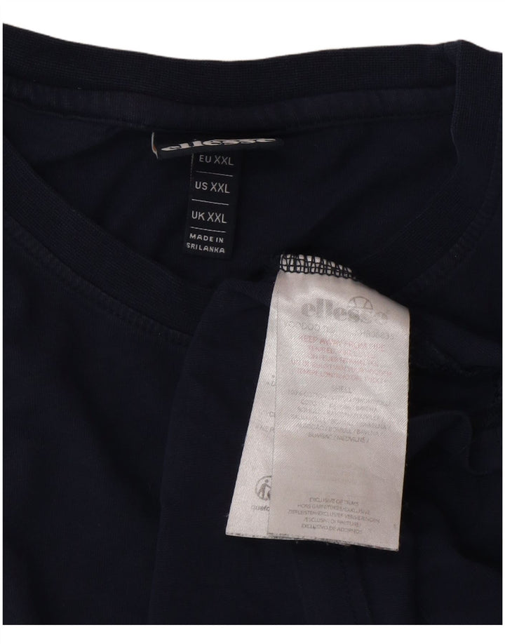 T-shirt grafica da uomo Ellesse Top 2XL cotone blu navy