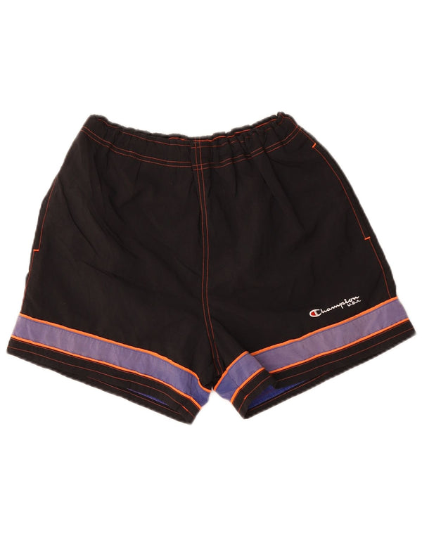 Pantaloncini sportivi da uomo Champion Medium Black Colourblock in poliestere sportivo
