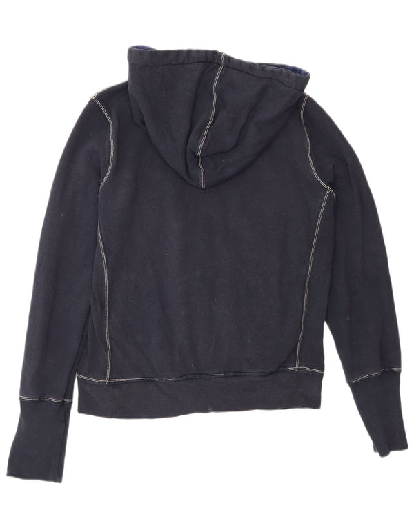 Polo Ralph Lauren Maglione con cappuccio e zip grafica da donna UK 14 Large Blu Navy