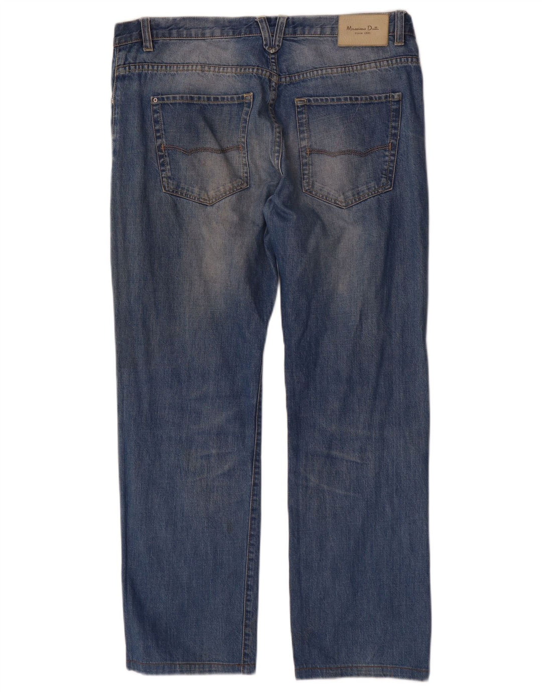MASSIMO DUTTI Mens Straight Jeans EU 46 XL W36 L30 Blue Polyester
