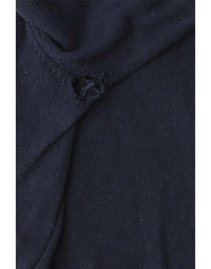 Crew Clothing Maglione da uomo con collo con zip, cotone medio blu navy