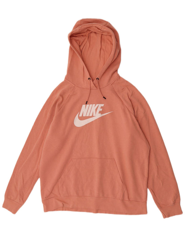 Felpa con cappuccio grafica Nike da uomo XL in cotone rosa