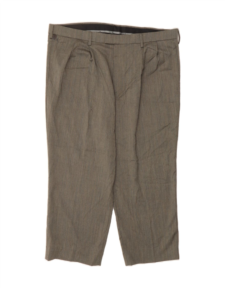 DOCKERS Mens Relaxed Fit Capri Suit Trousers W40 L25 Grey Herringbone Vintage Dockers and Second-Hand Dockers from Messina Hembry 