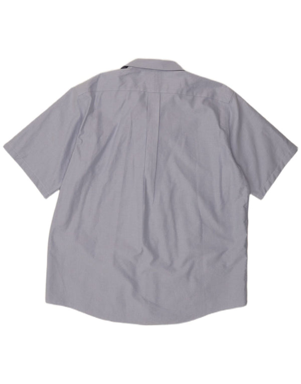 Camicia a maniche corte da uomo dal taglio tradizionale L.L.Bean taglia 17 XL in cotone blu