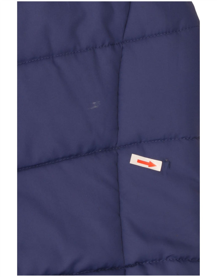 KANGAROOS Gilet imbottito da uomo UK 16 Large Blu Poliestere