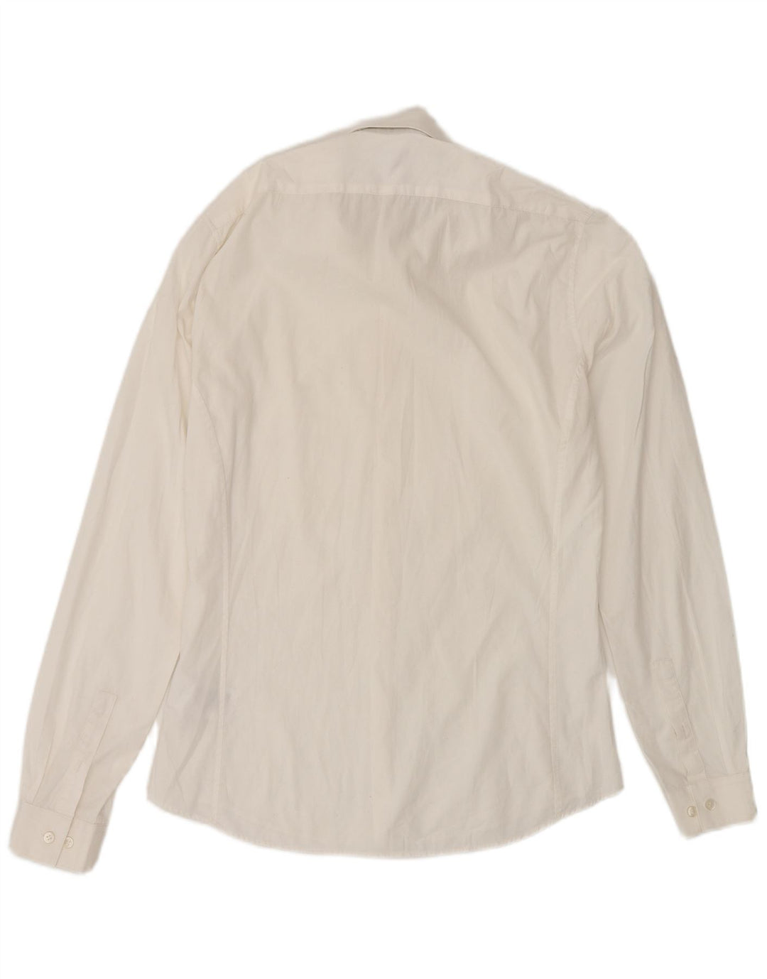 Camicia slim fit da uomo Calvin Klein taglia 38 15 cotone bianco medio
