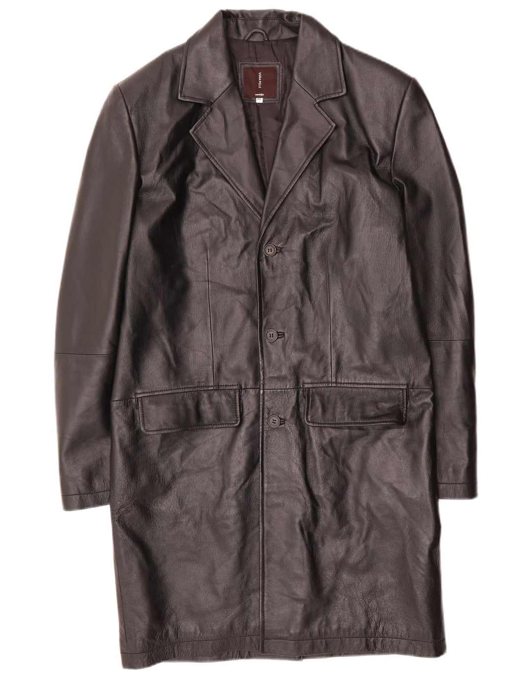 Cappotto In Pelle Uomo Conbipel IT 46 Small Pelle Nera