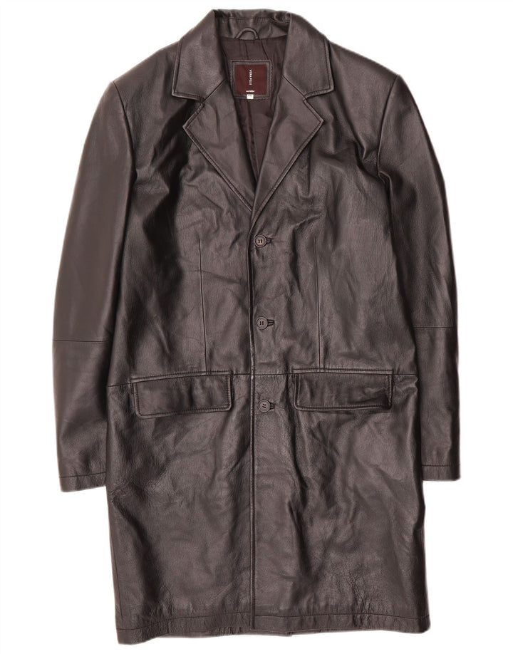 Cappotto In Pelle Uomo Conbipel IT 46 Small Pelle Nera