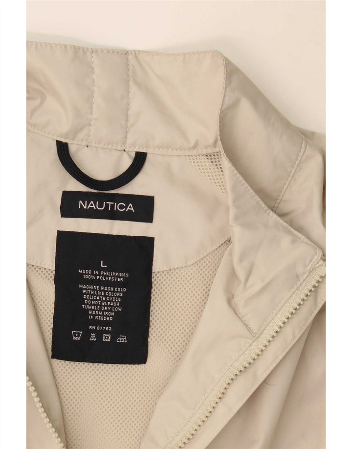 Giacca da ginnastica da uomo Nautica, pullover, grande, in poliestere beige