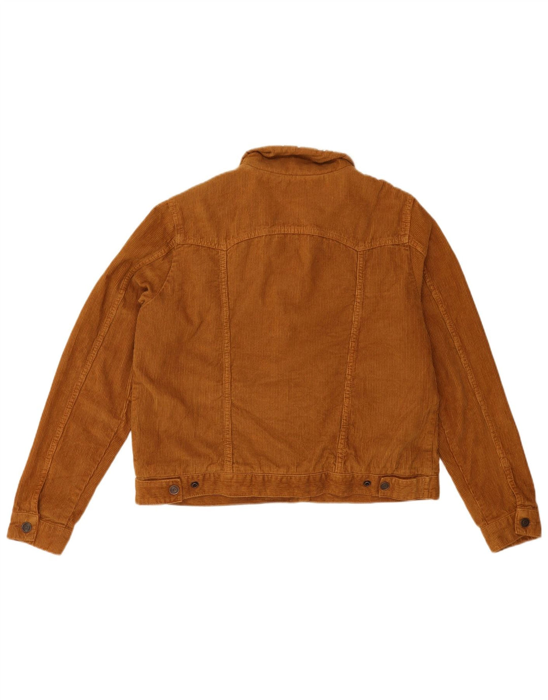 TOPSHOP Giacca da donna Sherpa in velluto a coste UK 16 grande cotone marrone