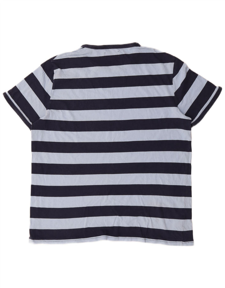 T-shirt da uomo Fred Perry Top XL in cotone a righe blu