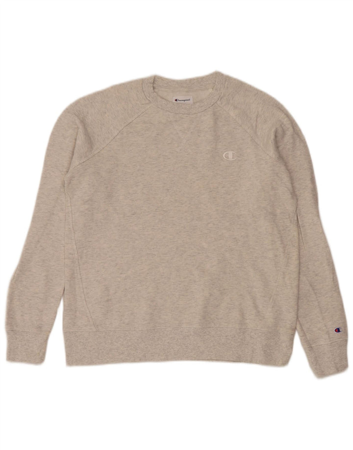 Felpa da uomo Champion Jumper XS in cotone chiazzato grigio