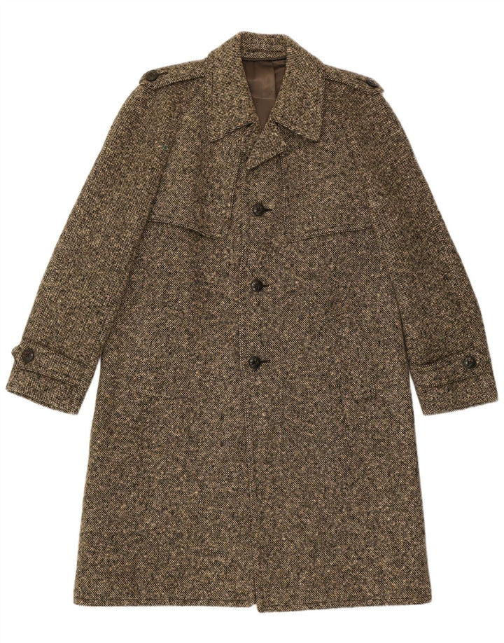 Soprabito militare vintage da uomo UK 38 in lana vergine marrone medio