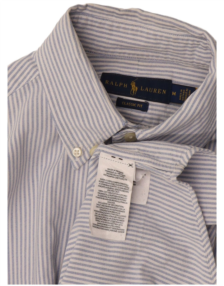 Camicia Ralph Lauren da uomo vestibilità classica in cotone a righe blu medio