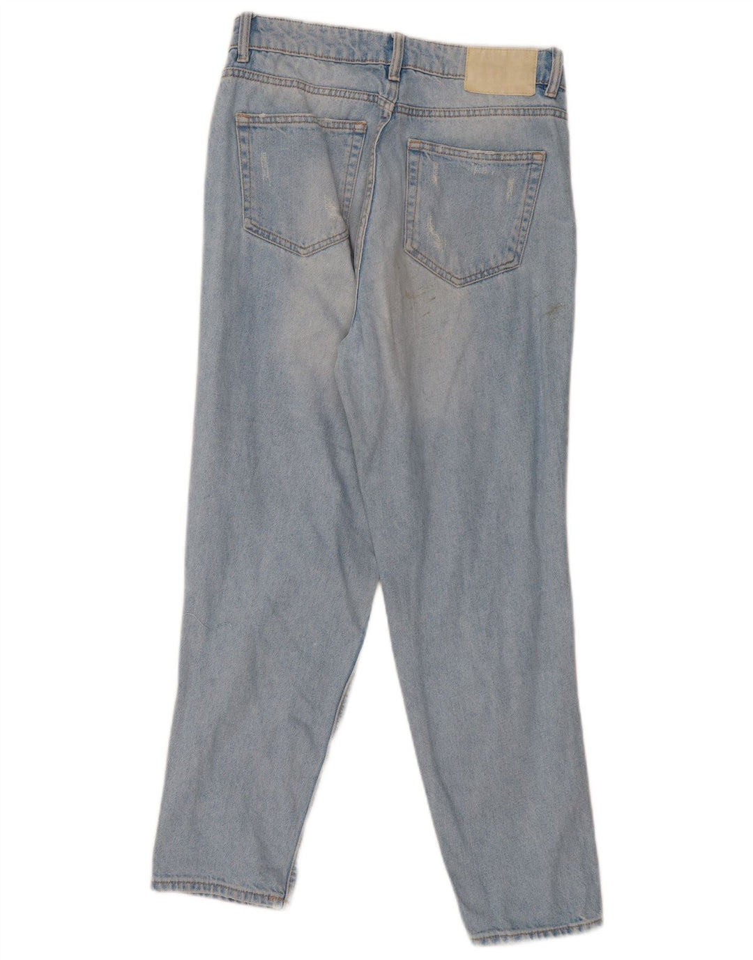 Jeans Zara da donna a vita alta effetto invecchiato EU 40 medio W30 L27 blu