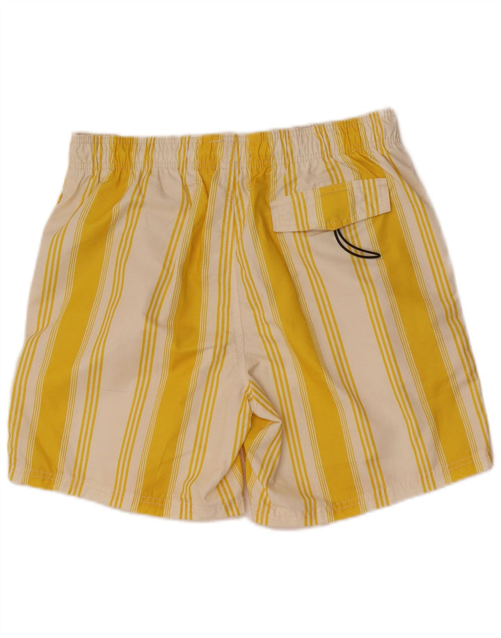 Pantaloncini da bagno da uomo Zara in poliestere a righe gialle medie