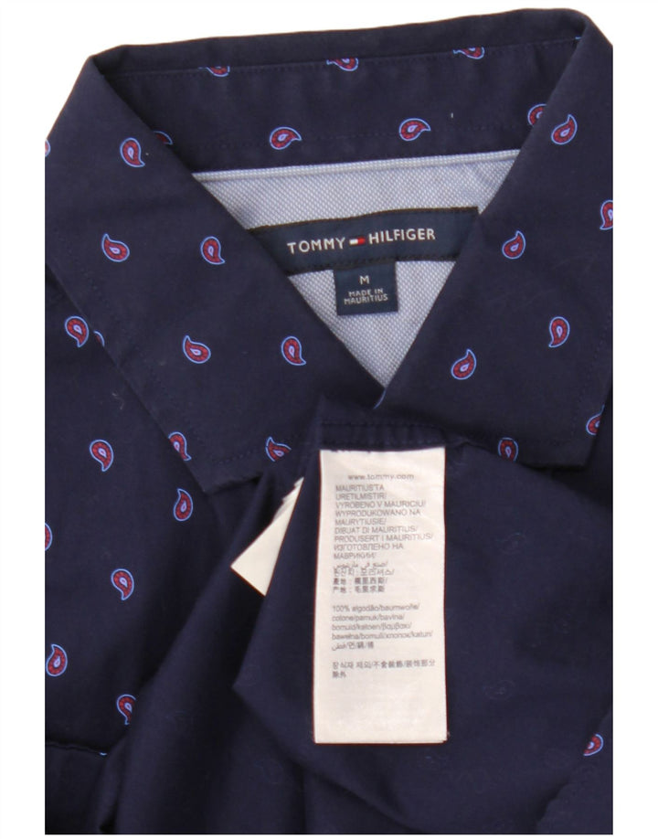 Camicia da uomo Tommy Hilfiger in cotone Paisley medio blu navy