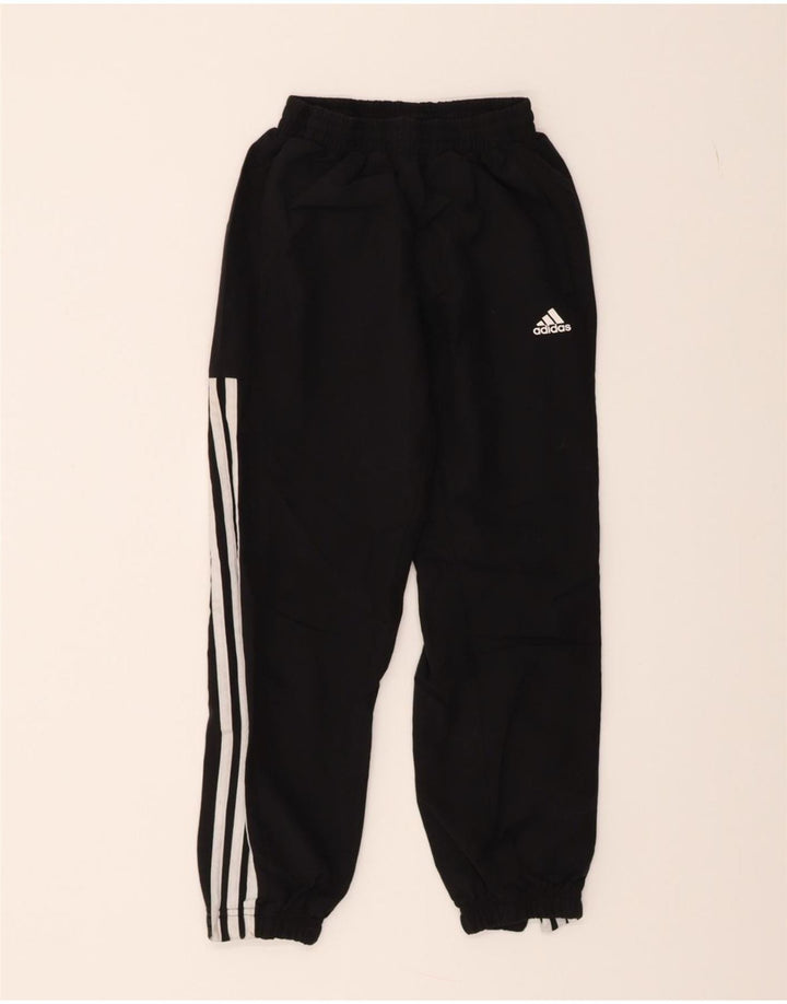 ADIDAS Boys Tracksuit Trousers Joggers 9-10 Years Black Polyester Vintage Adidas and Second-Hand Adidas from Messina Hembry 