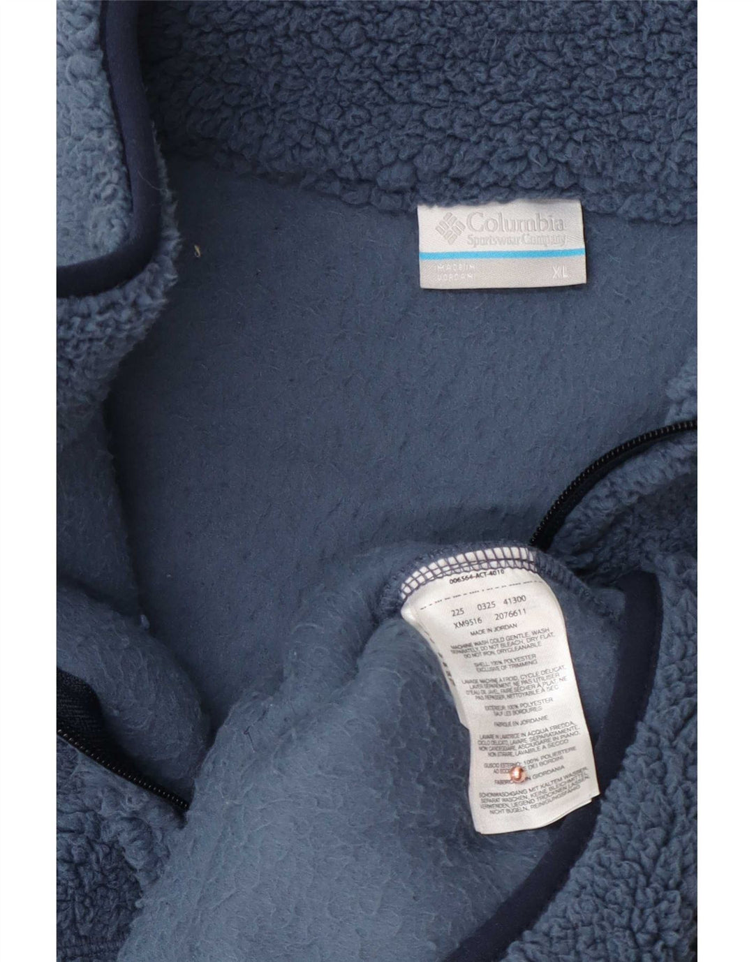 Giacca in pile da uomo Columbia UK 42 XL poliestere blu