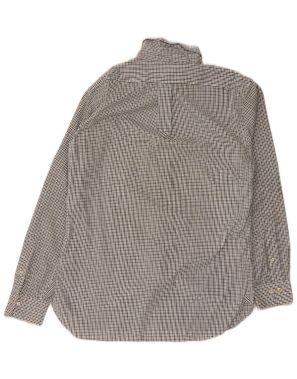 Camicia slim fit da uomo Ralph Lauren taglia 16 1/2 grande cotone a quadri bianchi