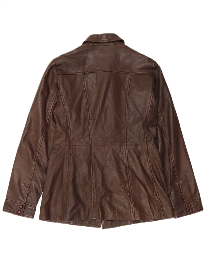 Giacca in pelle da donna Karen Millen UK 6 XS in pelle marrone