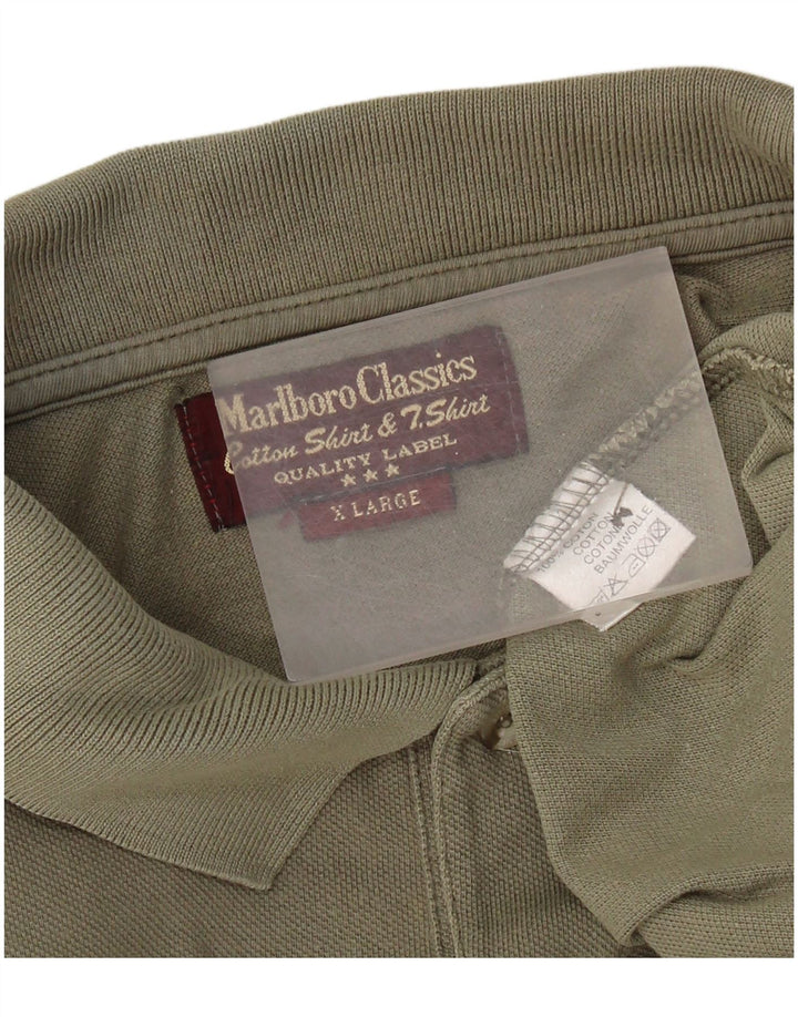 Polo da uomo Marlboro Classics XL in cotone verde