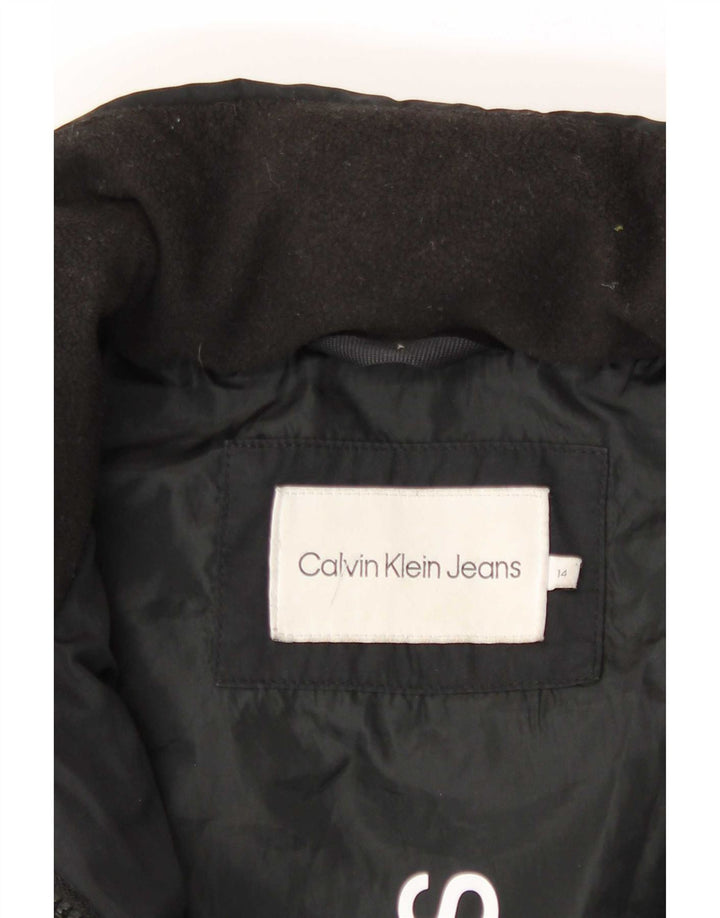 Cappotto imbottito da bambina Calvin Klein Jeans 13-14 anni in poliestere nero