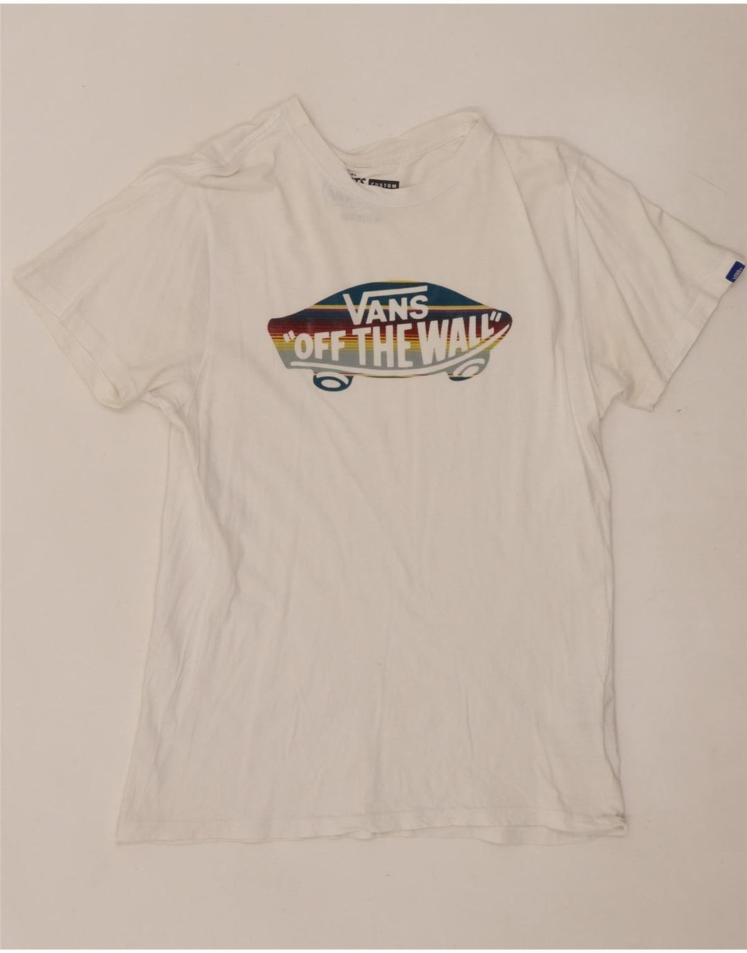 T-shirt grafica personalizzata da uomo VANS Top in cotone bianco medio