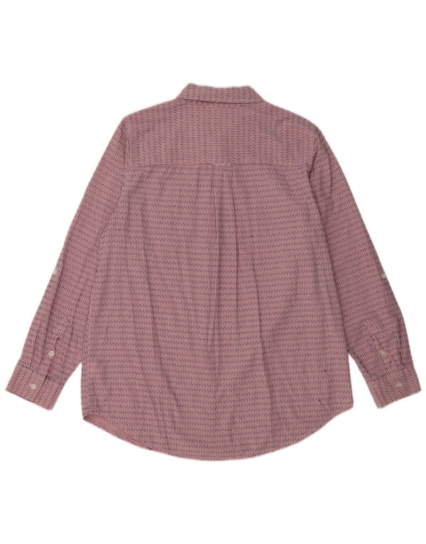 TOMMY HILFIGER Womens Boyfriend Fit Shirt UK 16 Large Pink Pinstripe