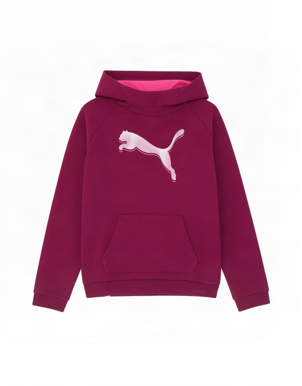 Felpa con cappuccio grafica per ragazze Puma 13-14 anni in cotone viola