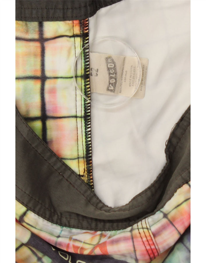 Pantaloncini da bagno da uomo Volcom, poliestere medio a quadri multicolore