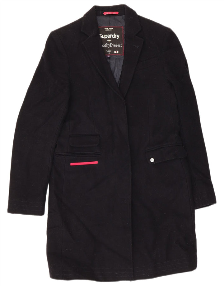 Cappotto da donna Superdry UK 2 2XS Lana blu navy