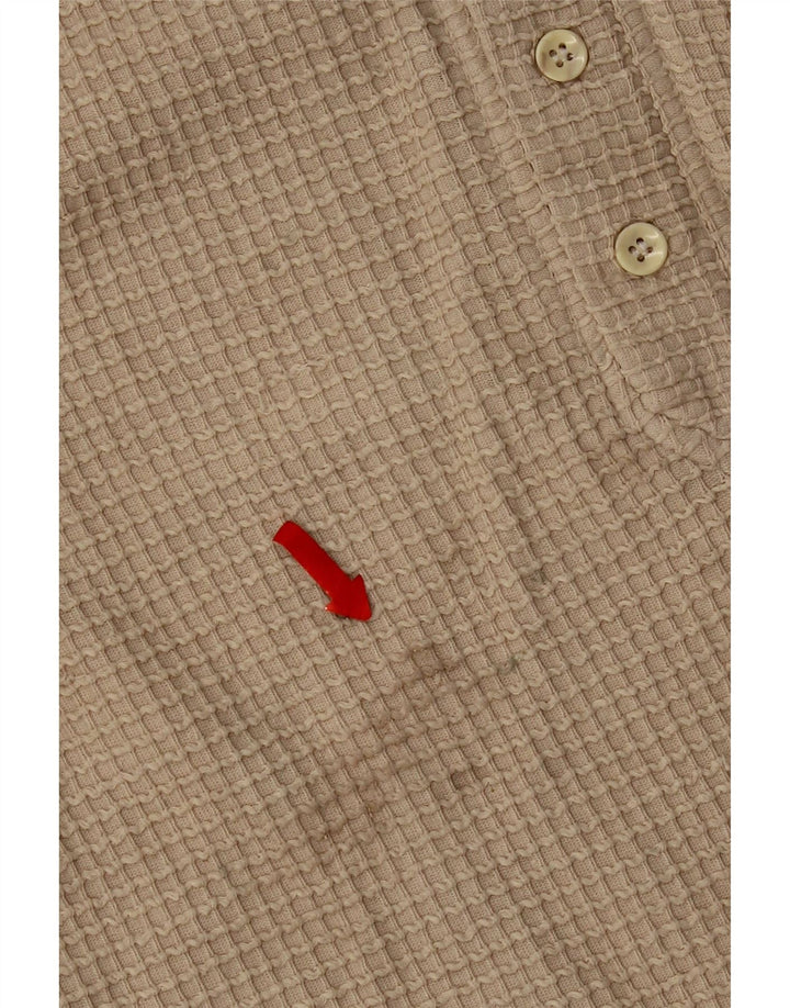 Berto Lucci T-shirt Uomo Top Small in Cotone Beige